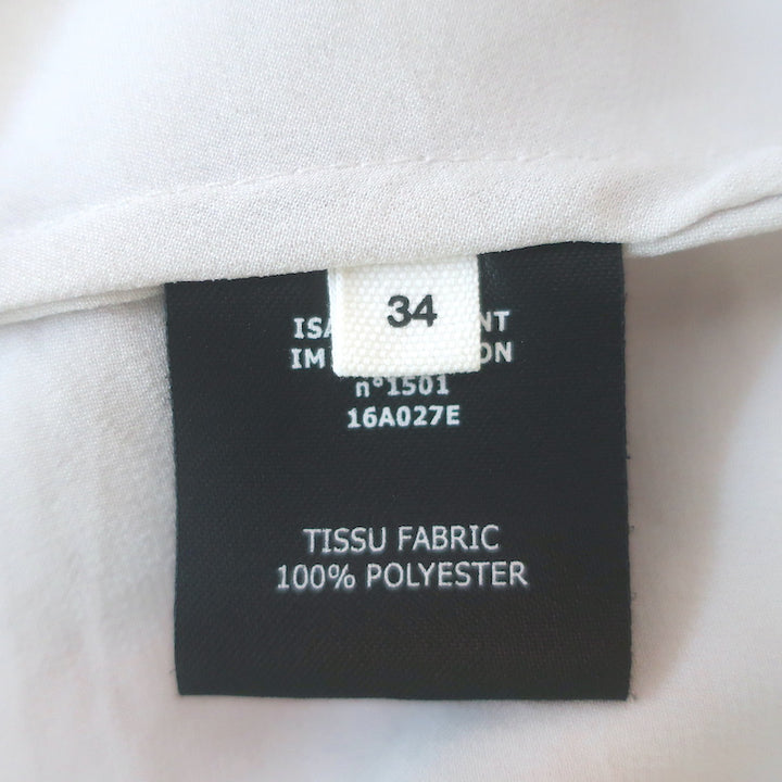 Isabel Marant Etoile Hervey Drawstring-Hem Top Silver Size 34 Sleeveless Blouse