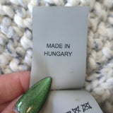 Maison Ullens cream wool-blend leather-pocket wrap shawl, pre-owned with light wear, authentic luxury