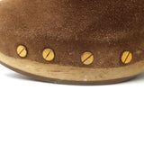 Veronica Beard Dacey Wooden Heel Clogs Brown Suede Size 7.5
