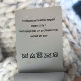 Maison Ullens leather-pocket wrap shawl in cream wool-blend, pre-owned and gently worn