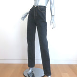 Saint Laurent 90's High Waist Straight Leg Jeans Black Denim Size 29