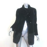 Barney's New York Lamb Fur Coat Black Size Small