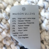 Maison Ullens cream wool-blend leather-pocket wrap shawl, pre-owned, authentic and gently worn luxury.