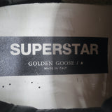 Golden Goose Superstar Glitter Sneakers Black Croc-Print Patent Leather Size 38