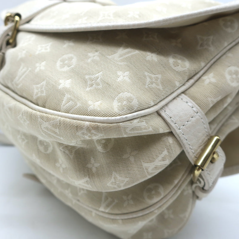 Louis Vuitton Mini Lin Saumur 30 Crossbody Bag Ecru Monogram Canvas