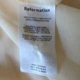 Reformation x Laura Harrier Cavallo Cowl Neck Maxi Dress Ivory Crepe Size 2