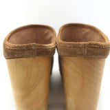 Veronica Beard Dacey Wooden Heel Clogs Brown Suede Size 7.5