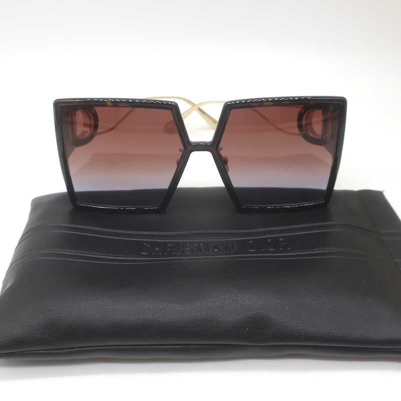Christian Dior 30Montaigne SU 58mm Square Sunglasses Dark Tortoise 22F2