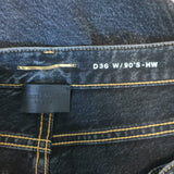 Saint Laurent 90's High Waist Straight Leg Jeans Black Denim Size 29