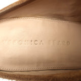 Veronica Beard Dacey Wooden Heel Clogs Brown Suede Size 7.5
