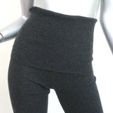 Eres Futile Tentation Cashmere Leggings Charcoal Ribbed Knit Size 3