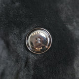 Sandro Double Breasted Lamb Fur Coat Black Size 1