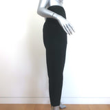 Saint Laurent Button-Waist Cropped Trousers Black Gabardine Size 40