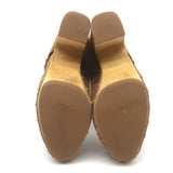 Veronica Beard Dacey Wooden Heel Clogs Brown Suede Size 7.5