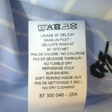 Sonia by Sonia Rykiel Floral-Embroidered Shirt Blue/White Striped Cotton Size 34