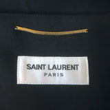 Saint Laurent Button-Waist Cropped Trousers Black Gabardine Size 40