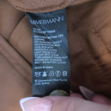 Zimmermann Pleated Satin Wide Leg Pants Brown Silk Size 1