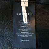 Sandro Double Breasted Lamb Fur Coat Black Size 1