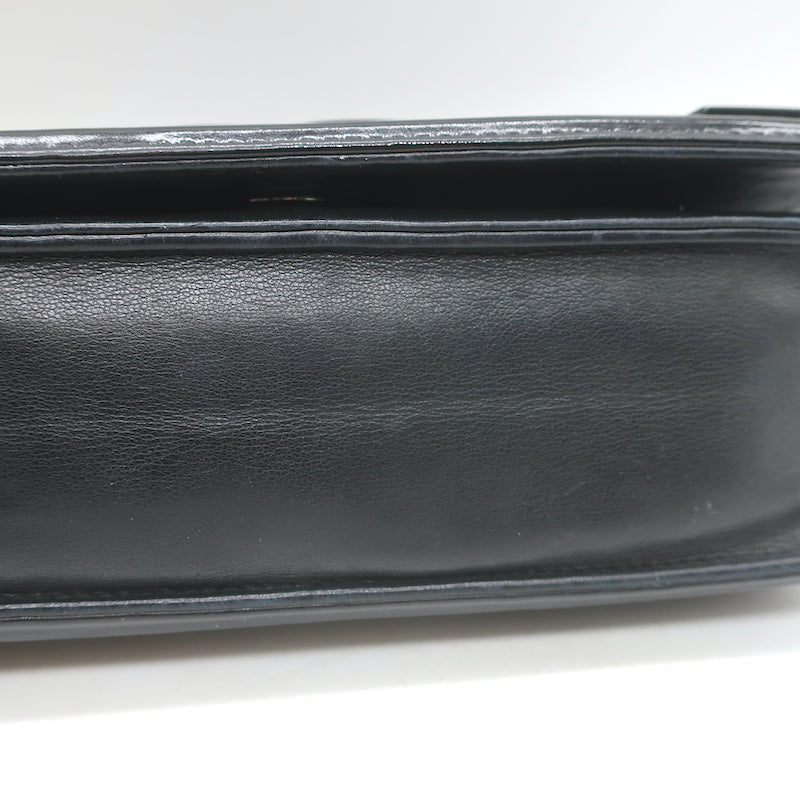 Chanel Boy Brick Striped Flap Bag Black &amp; White Patent Leather Small Crossbody
