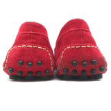 Manolo Blahnik Roadster Driving Loafers Red Suede Size 40 Flat Moccasins