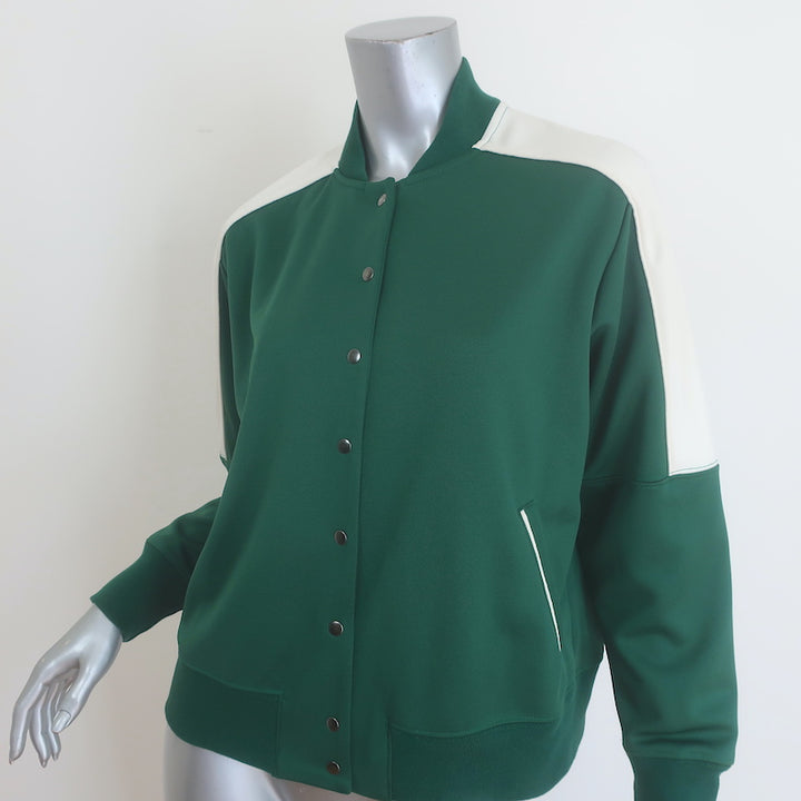 THE GREAT track jacket in clover green and white, authentic pre-owned, gently worn, size 1
