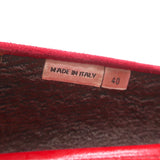 Manolo Blahnik Roadster Driving Loafers Red Suede Size 40 Flat Moccasins