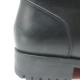 Christian Louboutin Croc Studded Cap Toe Combat Boots Black Leather Size 37