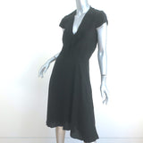 Isabel Marant Etoile Short Sleeve Midi Dress Black Crepe Size 34