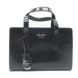 Prada Re-Edition 1995 Mini Tote Black Spazzolato Leather Crossbody Bag