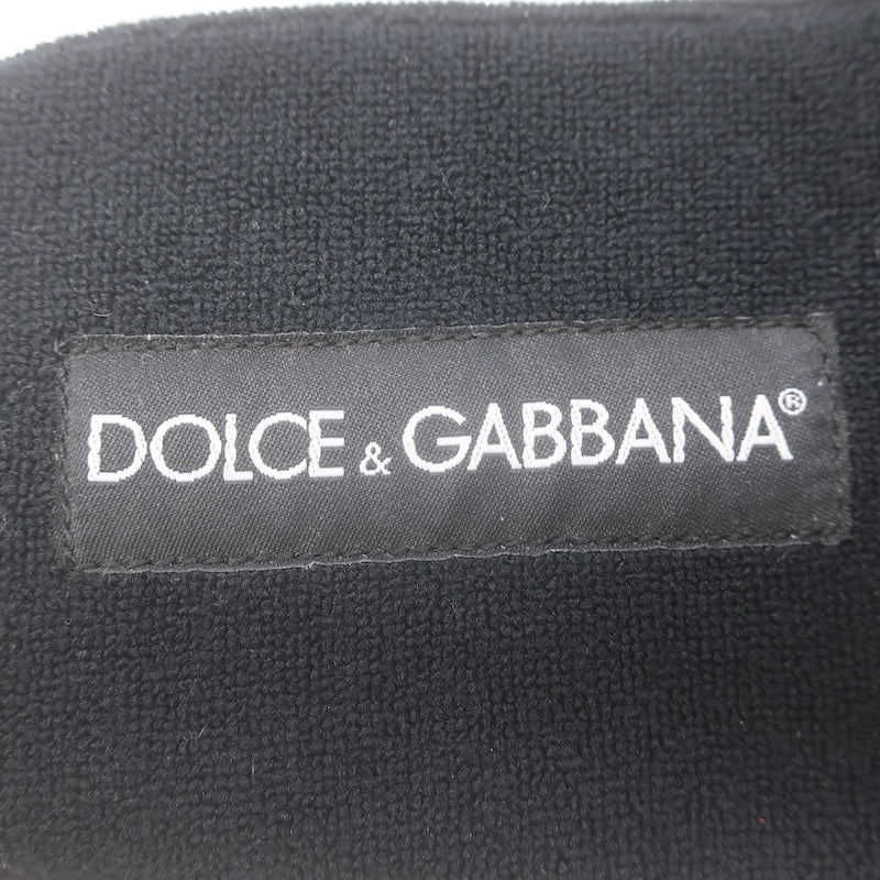 Dolce &amp; Gabbana Leopard Print Padded Terry Slipper Sandals Brown/Black Size 36
