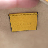 Gucci Ophidia GG Flora Round Mini Crossbody Bag Yellow Leather