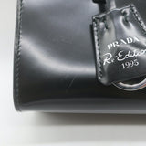 Prada Re-Edition 1995 Mini Tote Black Spazzolato Leather Crossbody Bag