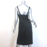 L'Agence Fenna Lace Applique Slip Dress Black Silk Charmeuse Size 2 NEW