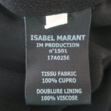 Isabel Marant Etoile Short Sleeve Midi Dress Black Crepe Size 34