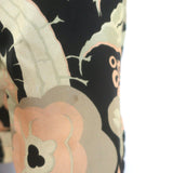 Dries Van Noten floral satin blazer in gold and black, authentic pre-owned one-button designer jacket