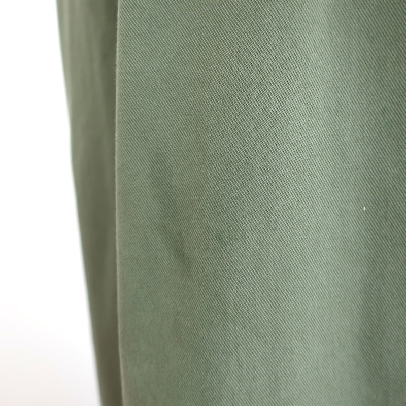 Nili Lotan Dillon Pleated Wide Leg Pants Army Green Stretch Cotton Size 0