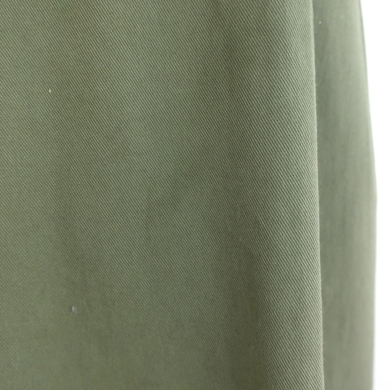 Nili Lotan Dillon Pleated Wide Leg Pants Army Green Stretch Cotton Size 0