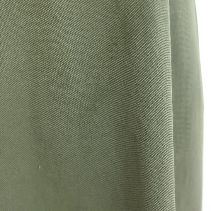 Nili Lotan Dillon Pleated Wide Leg Pants Army Green Stretch Cotton Size 0