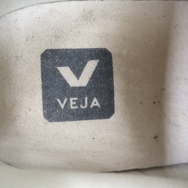 VEJA Esplar Logo Low Top Sneakers White &amp; Absinthe Green Leather Size 38