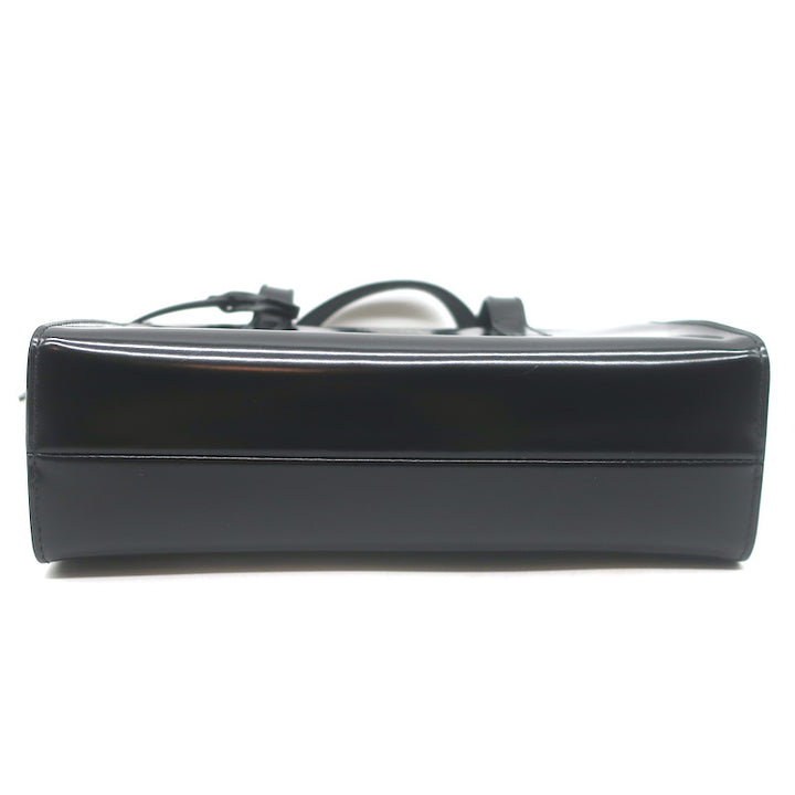 Prada Re-Edition 1995 Mini Tote Black Spazzolato Leather Crossbody Bag
