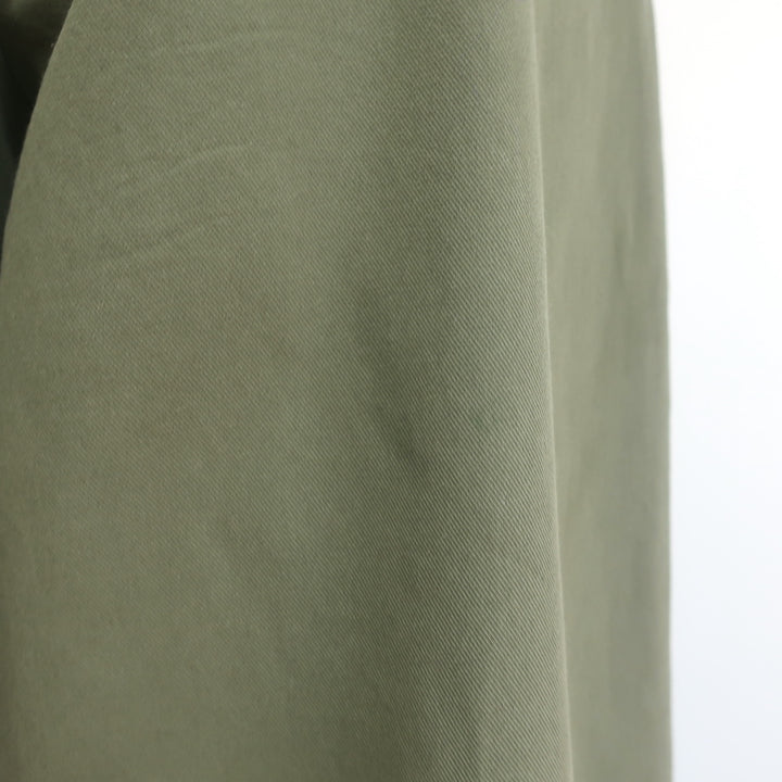 Nili Lotan Dillon Pleated Wide Leg Pants Army Green Stretch Cotton Size 0