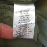 Nili Lotan Dillon Pleated Wide Leg Pants Army Green Stretch Cotton Size 0