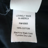 Malia Mills Tie-Back Asymmetric Midi Dress Black Cotton Size Extra Small