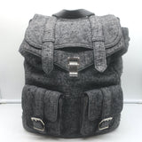 Proenza Schouler PS1 Extra Large Backpack Charcoal Melange Felted Wool