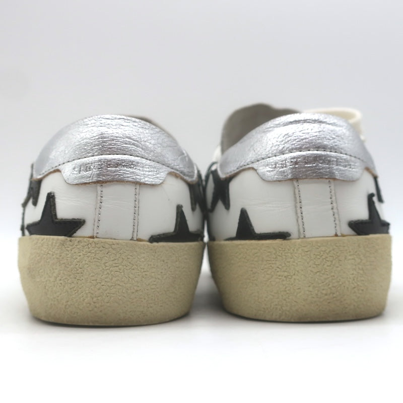 Saint Laurent SL/06 Court Classic Star Sneakers White &amp; Black Leather Size 35.5