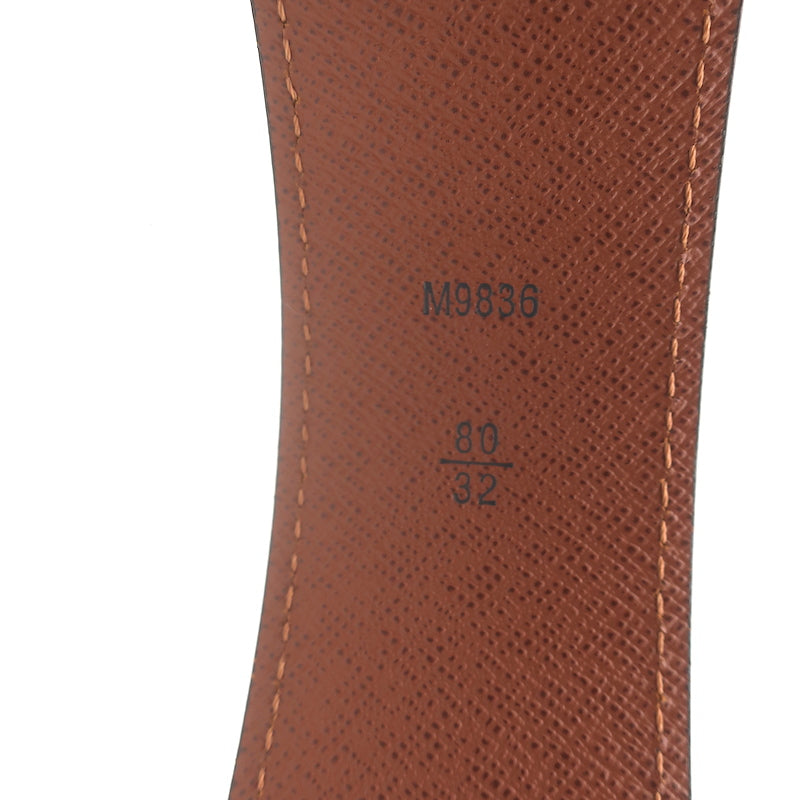 Louis Vuitton Ceinture Pochette Duo Belt Bag Brown Monogram Canvas Size 32 NEW