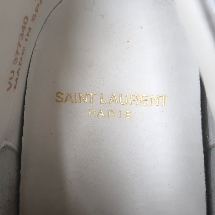 Saint Laurent SL/06 Court Classic Star Sneakers White &amp; Black Leather Size 35.5