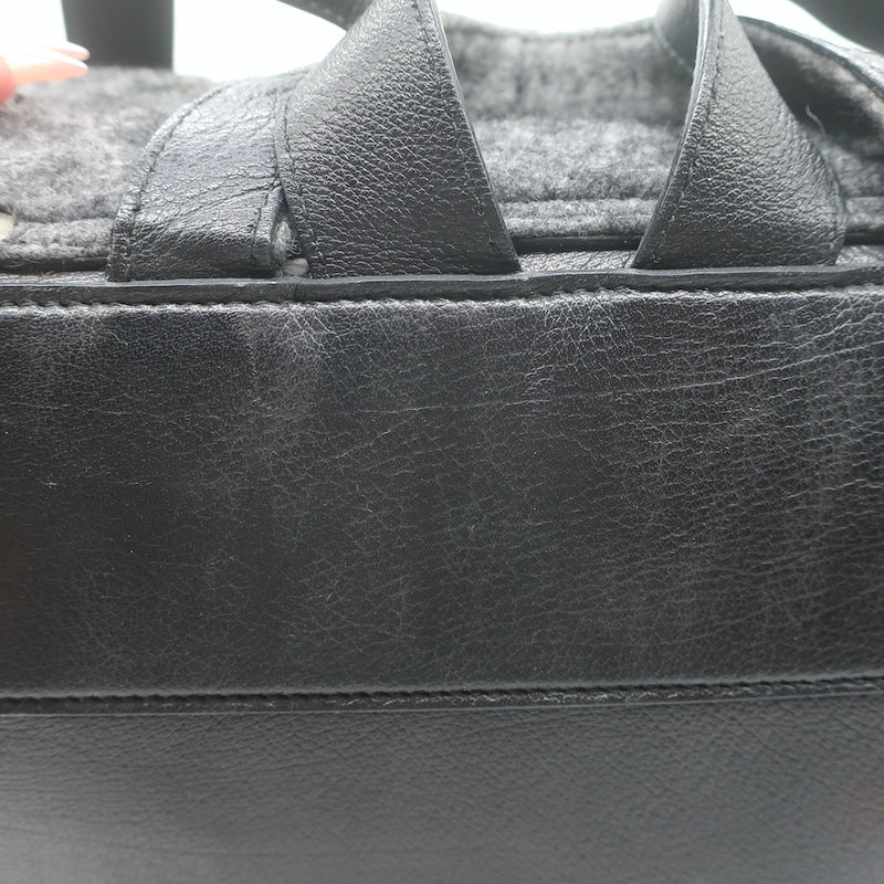 Proenza Schouler PS1 Extra Large Backpack Charcoal Melange Felted Wool