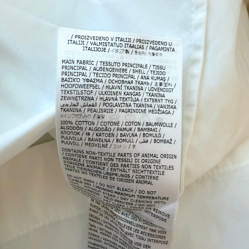 Jil Sander Bell Midi Shirtdress White Cotton Poplin Size 36