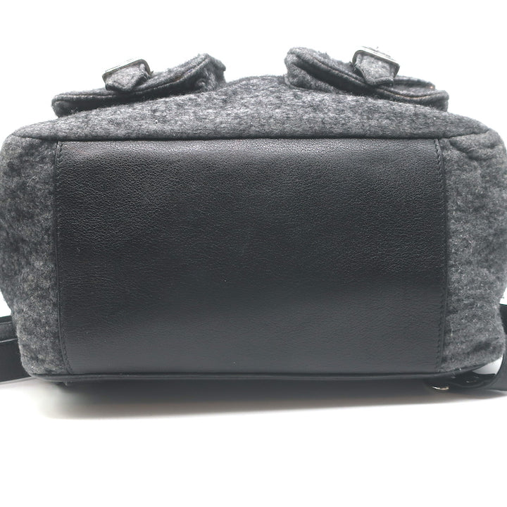 Proenza Schouler PS1 Extra Large Backpack Charcoal Melange Felted Wool